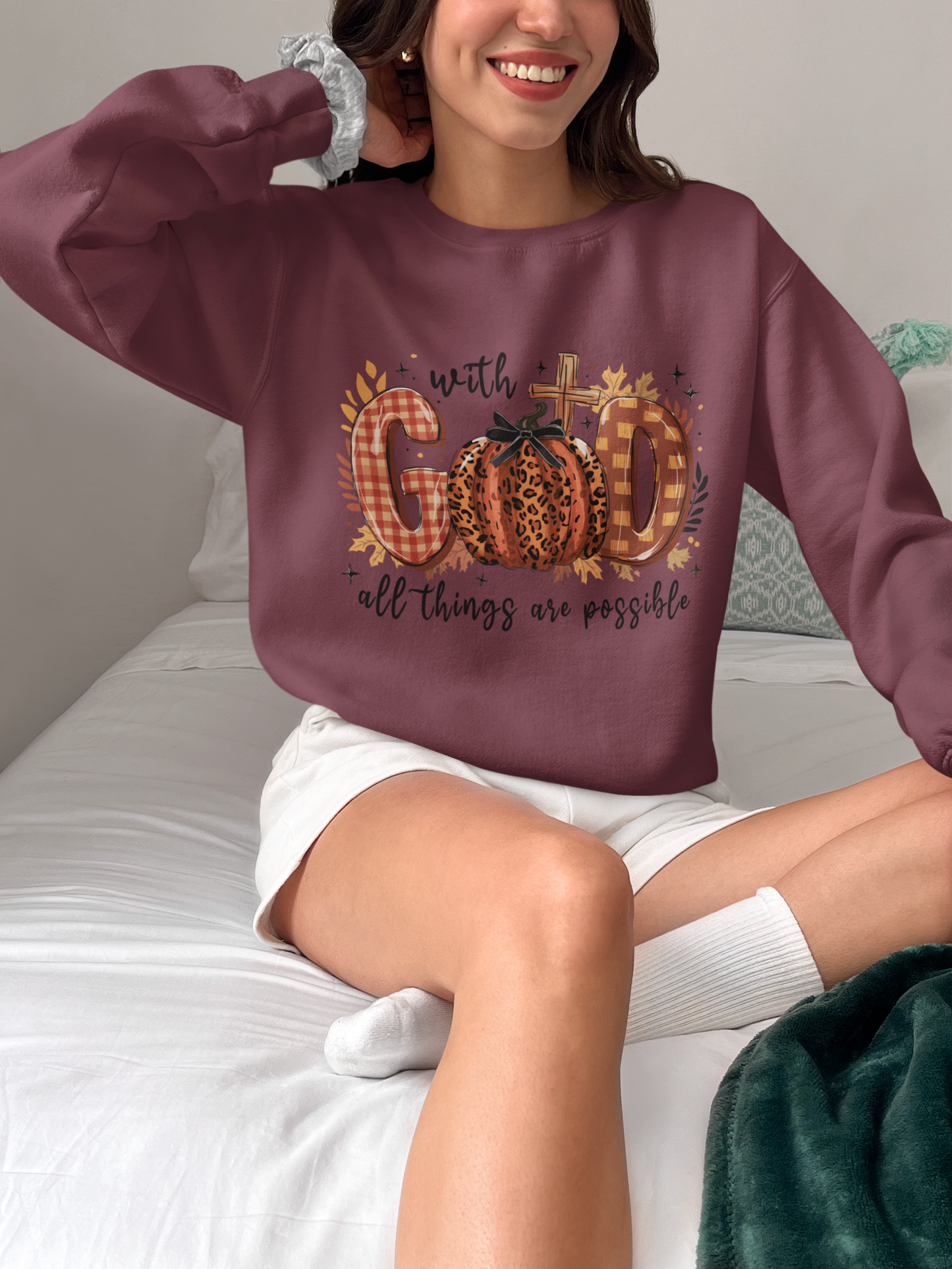 With God All Things are Possible Unisex Crewneck Sweatshirt