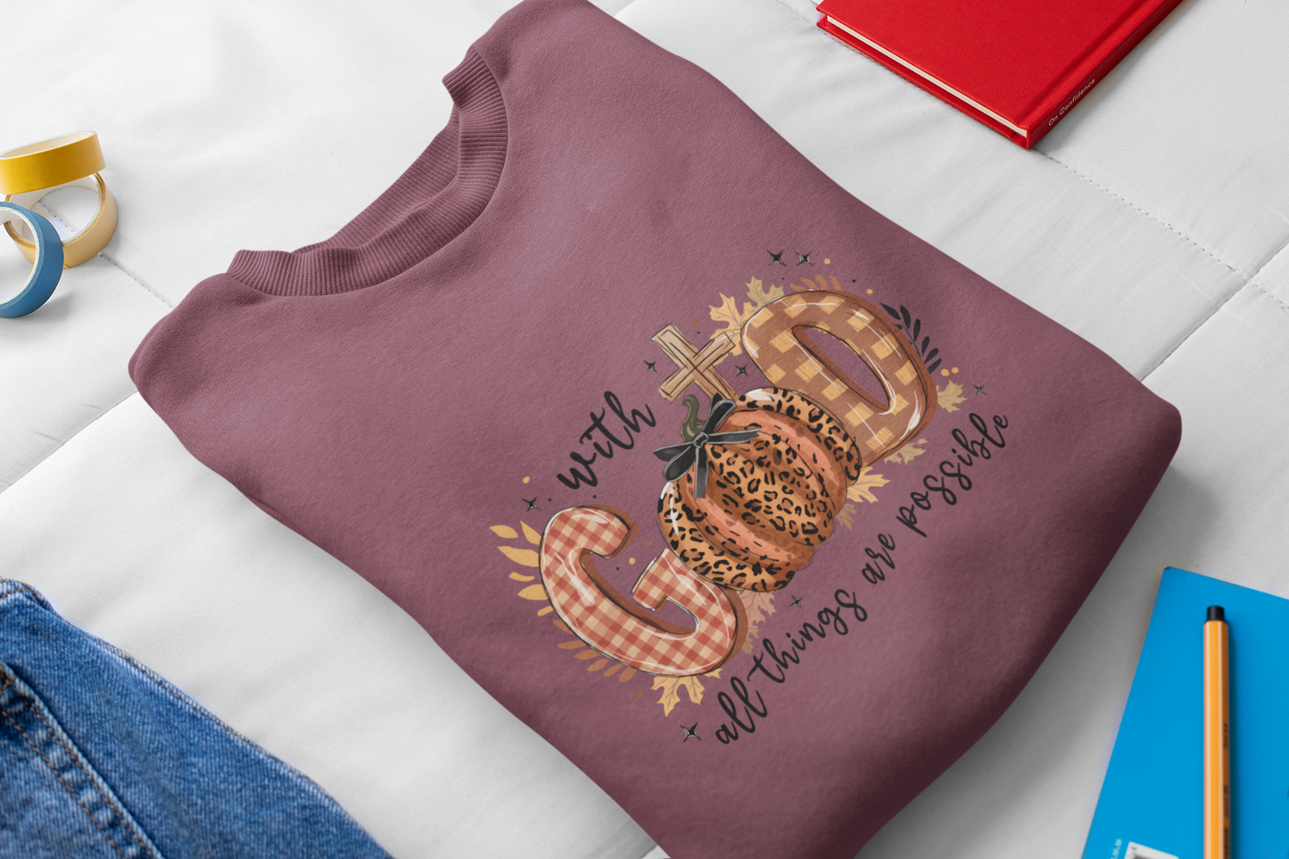 With God All Things are Possible Unisex Crewneck Sweatshirt