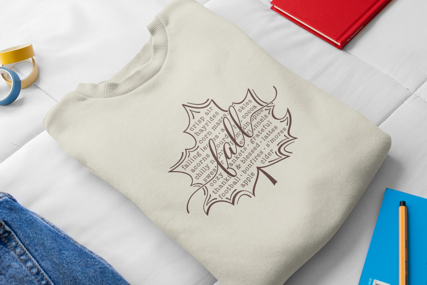 Fall Newspaper Unisex Crewneck Sweatshirt
