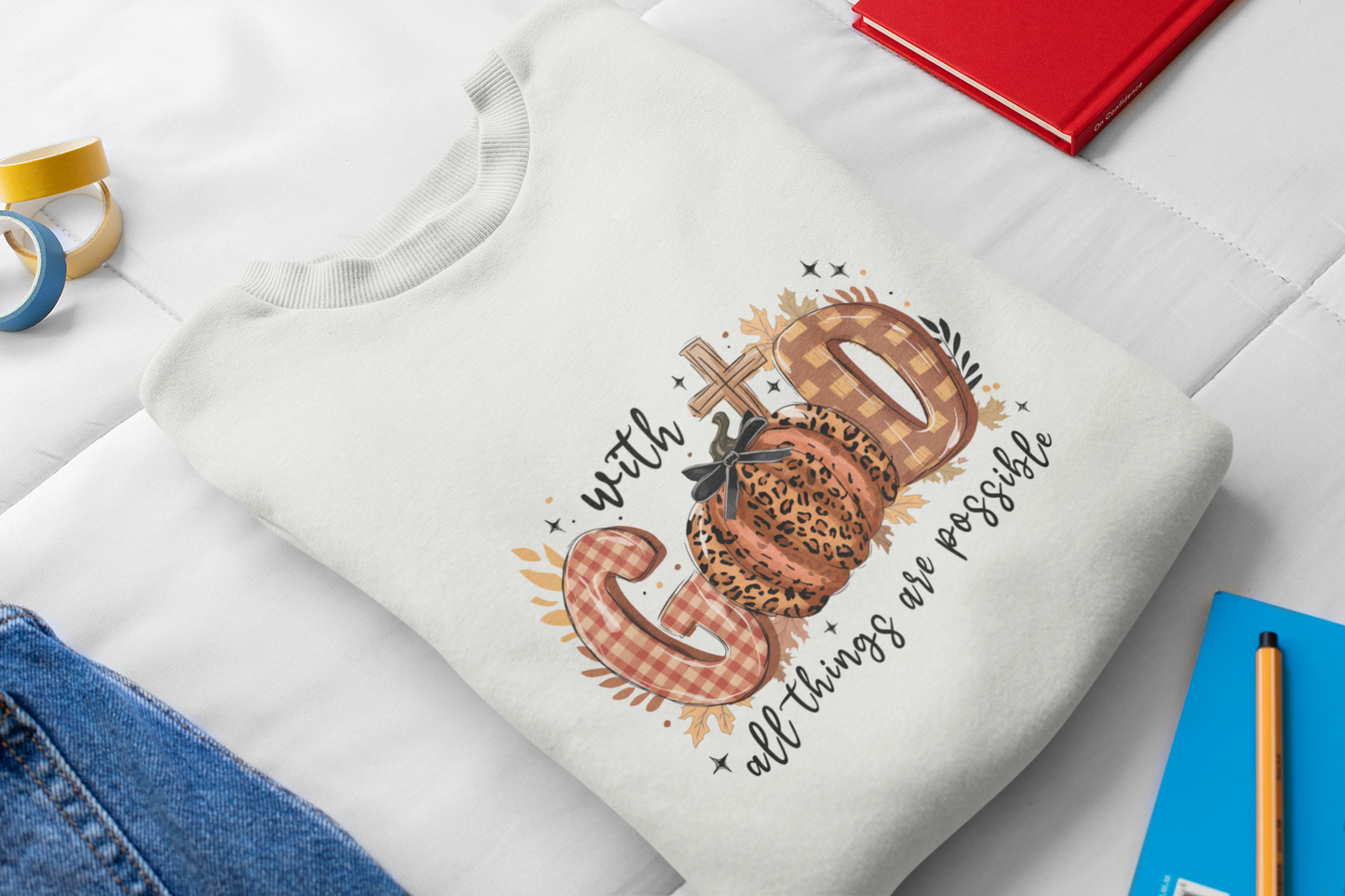 With God All Things are Possible Unisex Crewneck Sweatshirt