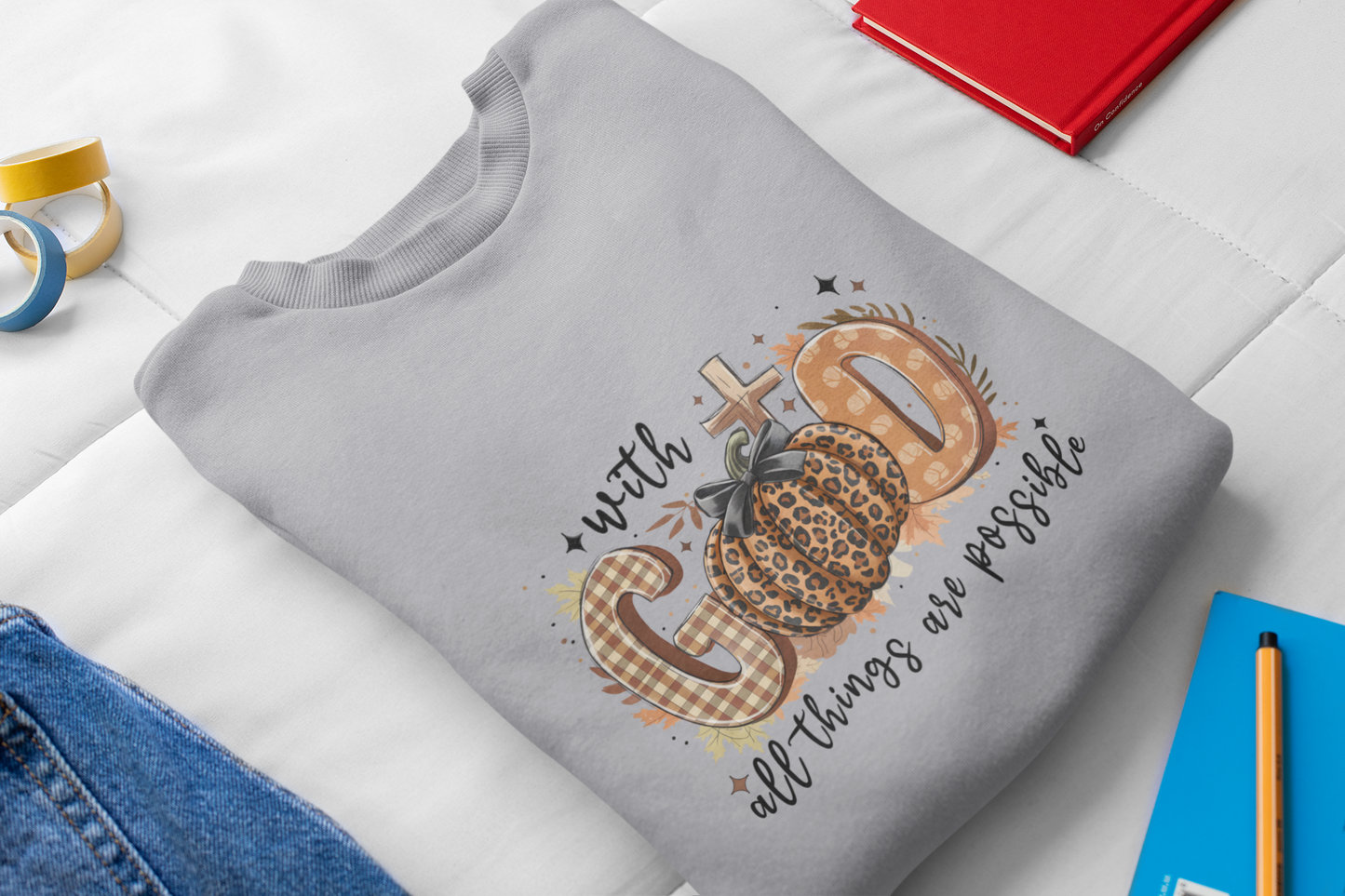 With God Unisex Crewneck Sweatshirt