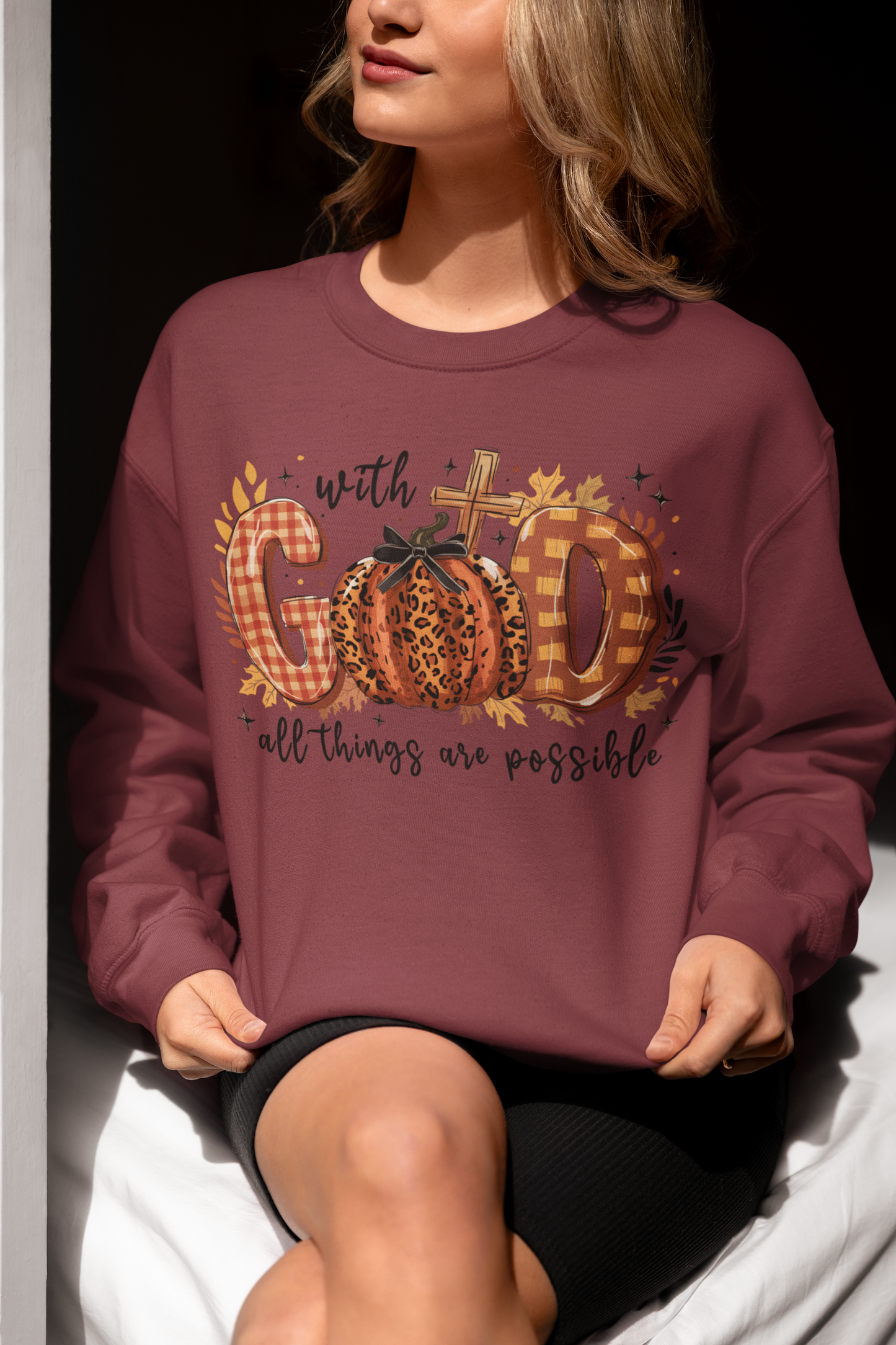 With God All Things are Possible Unisex Crewneck Sweatshirt