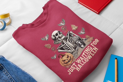 Just Waiting For Halloween Unisex Crewneck Sweatshirt